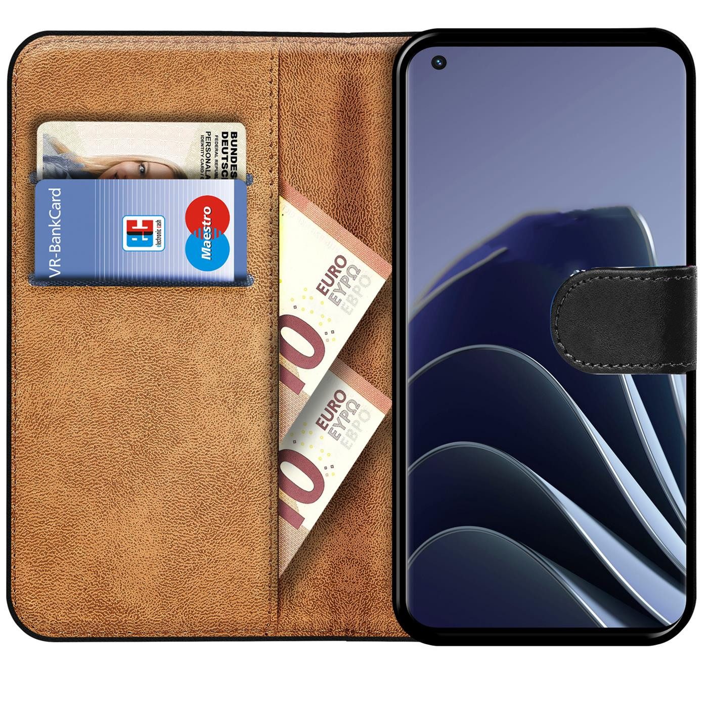 CoolGadget Handyhülle Wallet Klapp Tasche Book Case für OnePlus 10 Pro 5G 6,7 Zoll, Hülle Klapphülle Flip Cover Etui Schutzhülle
