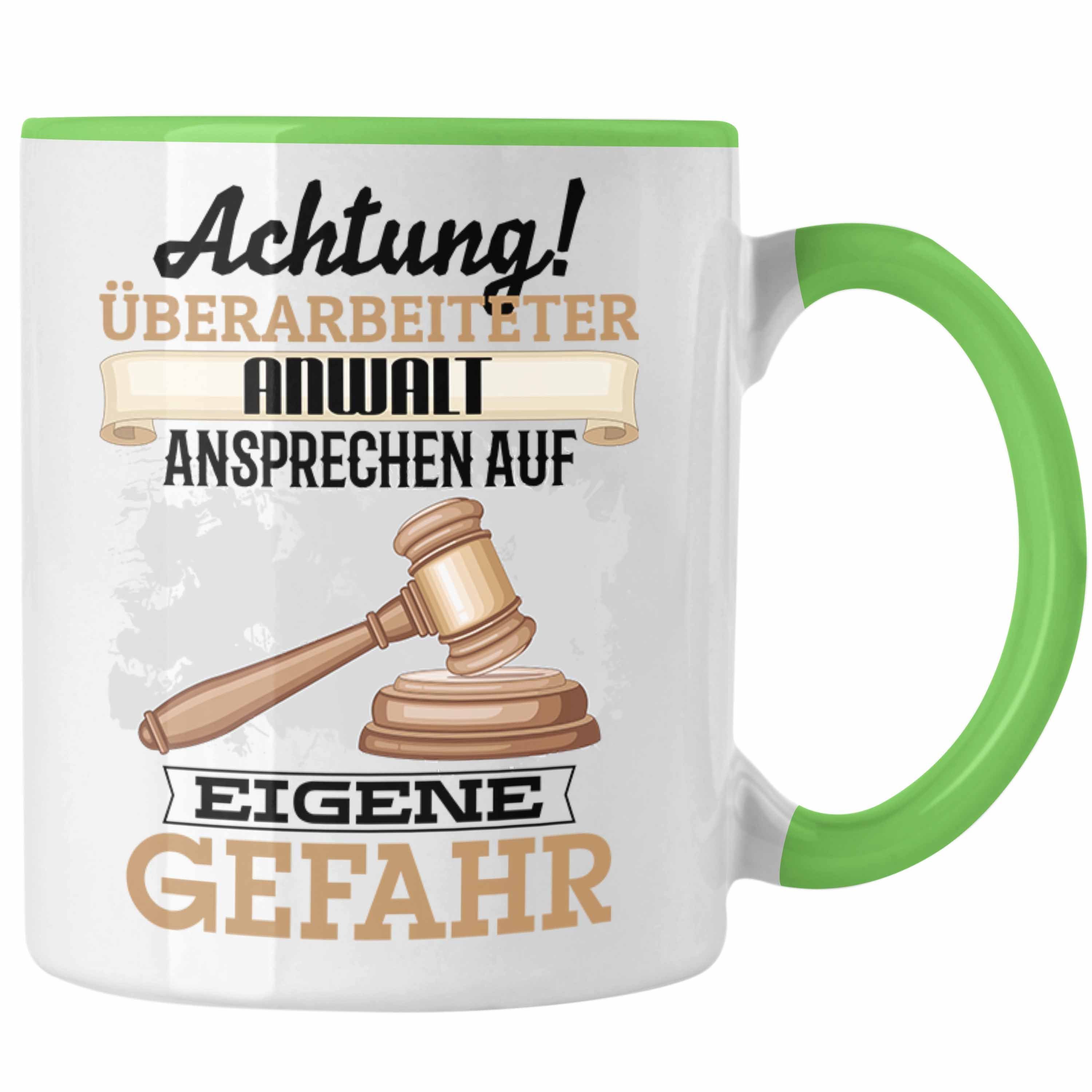 Trendation Tasse Anwalt Tasse Geschenk Lustiger Spruch Geschenkidee Kaffeebecher für Ju Grün