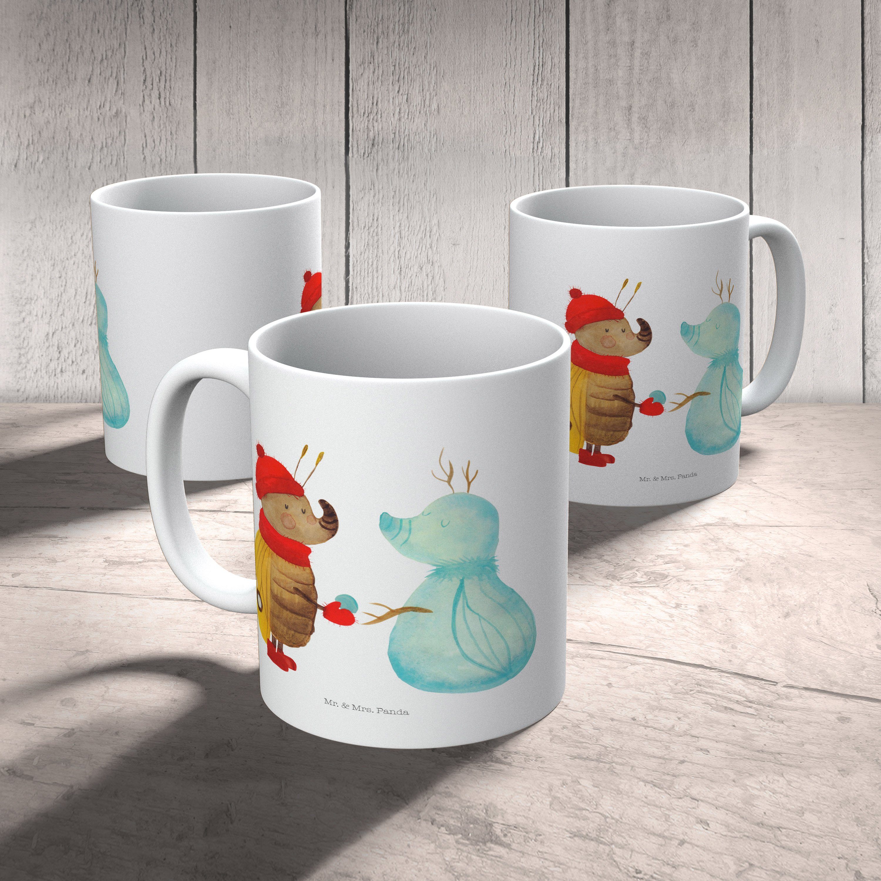 - - Panda Advent, Geschenk, Schneemann Weiß Weihnachten, & Kinderbecher Tasse, Nachtfalter Mr. Mrs. Kunststoff