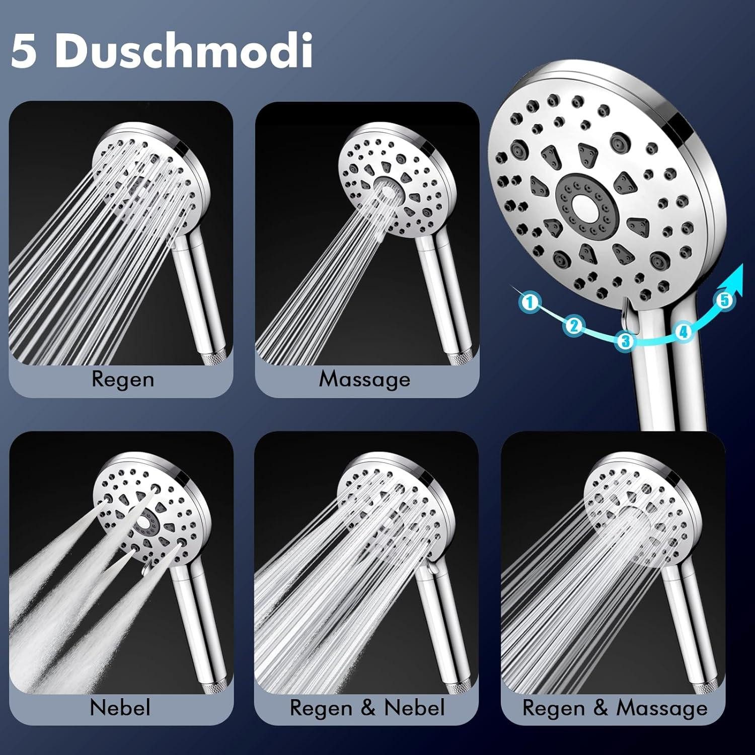 LuxusKollektion Handbrause Duschkopf mit Filter 15 günstig online kaufen