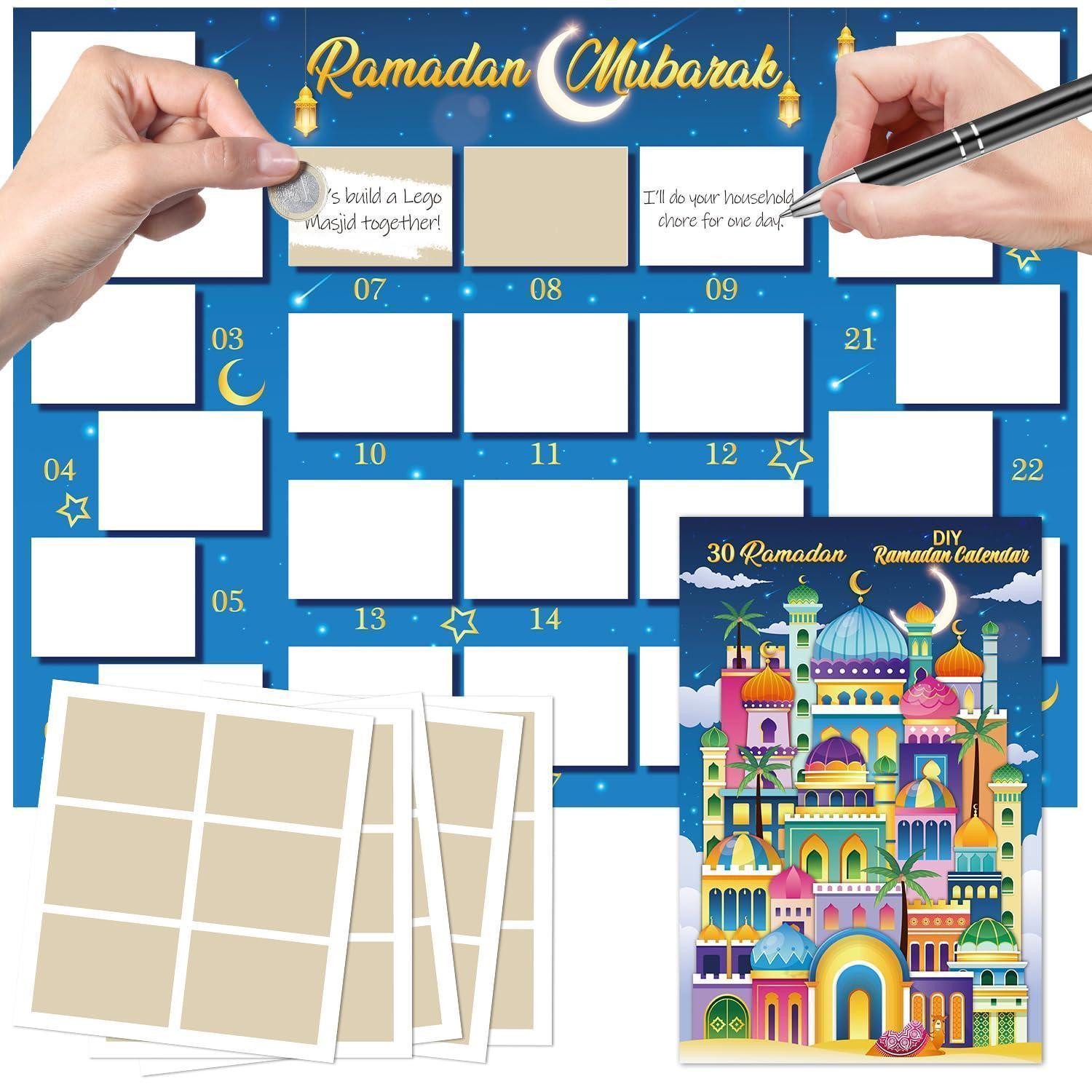 LuxusKollektion DIY-Adventskalender Ramadan Kalender Rubbelkarte 30 Tage DIY