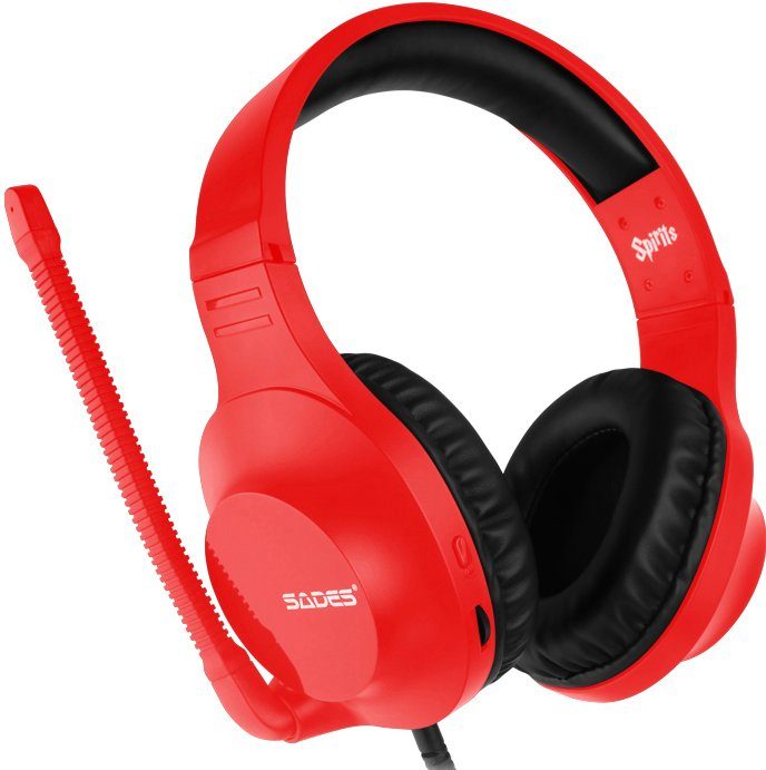 rot Sades SA-721 Gaming-Headset kabelgebunden Spirits