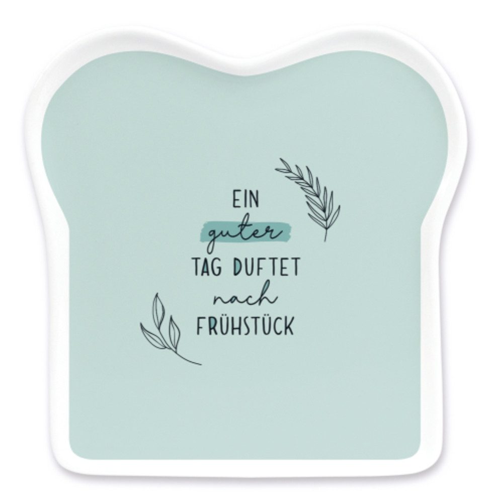 Grafik Werkstatt Toastständer Grafik-Werkstatt Toast-Teller mit Spruch, Porzellan, lebensmittelecht, spülmaschinengeeignet