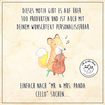 Mr. & Mrs. Panda Grußkarte Warnung: Kann jederzeit über Cellos schwärmen - Cello Begeisterung -, Hochwertiger Karton