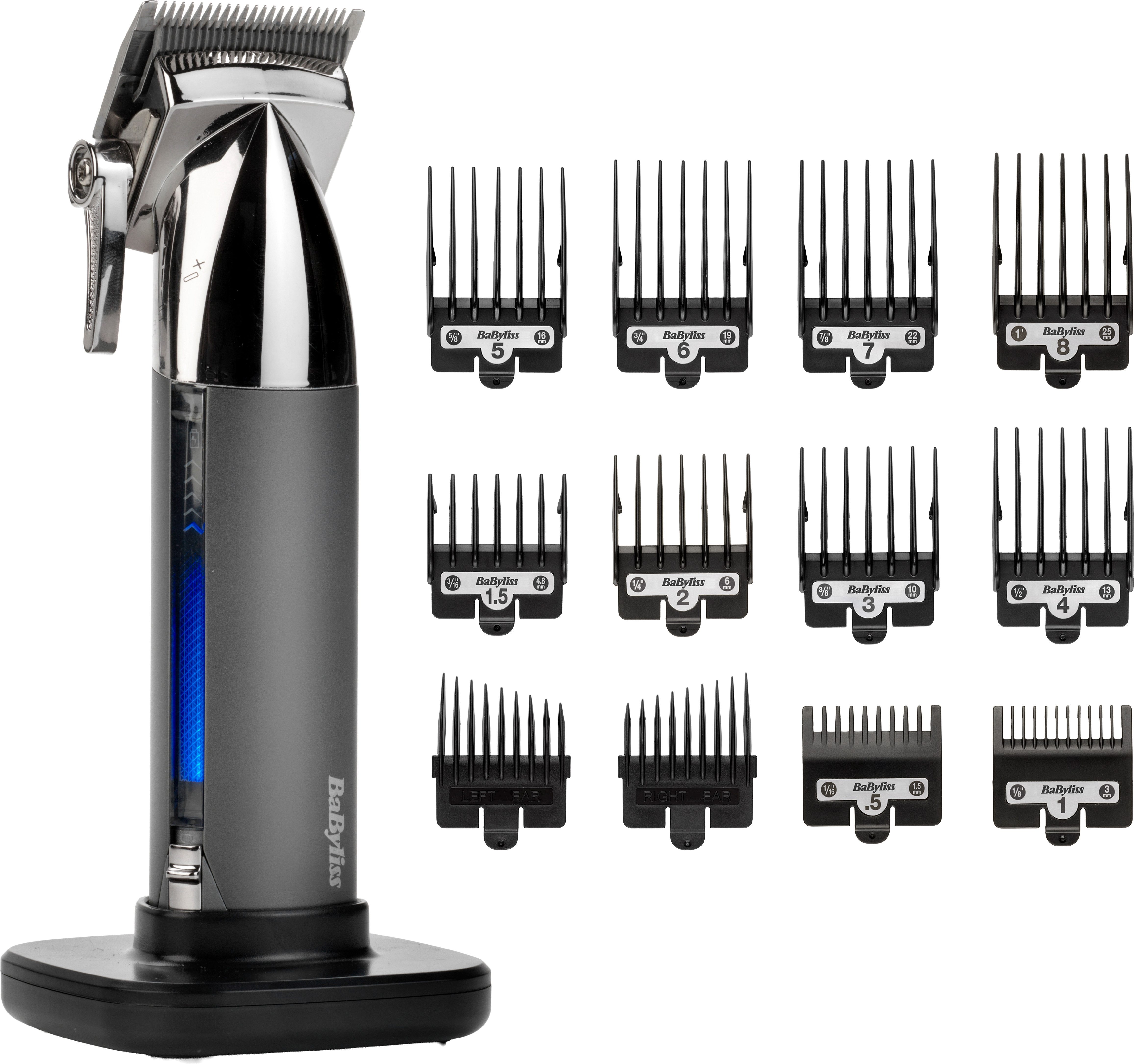 BaByliss Haarschneider BaByliss Super X-Metal Haarschneider professionell, E996E, Haarschneidemaschinen Set mit 10 Aufsätzen und 50 Schnittlängen