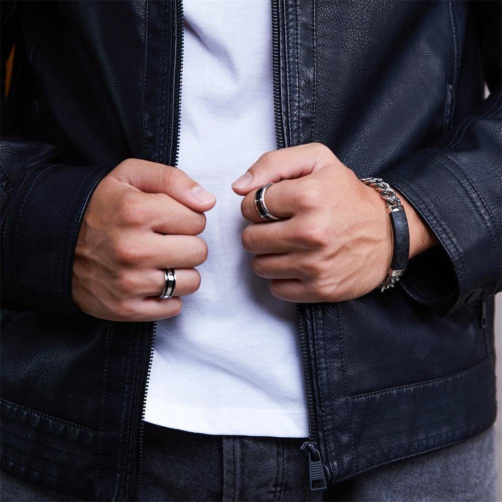 Unique Fingerring Unique Edelstahlring veredelt mit Ionic Black Plating R90 günstig online kaufen