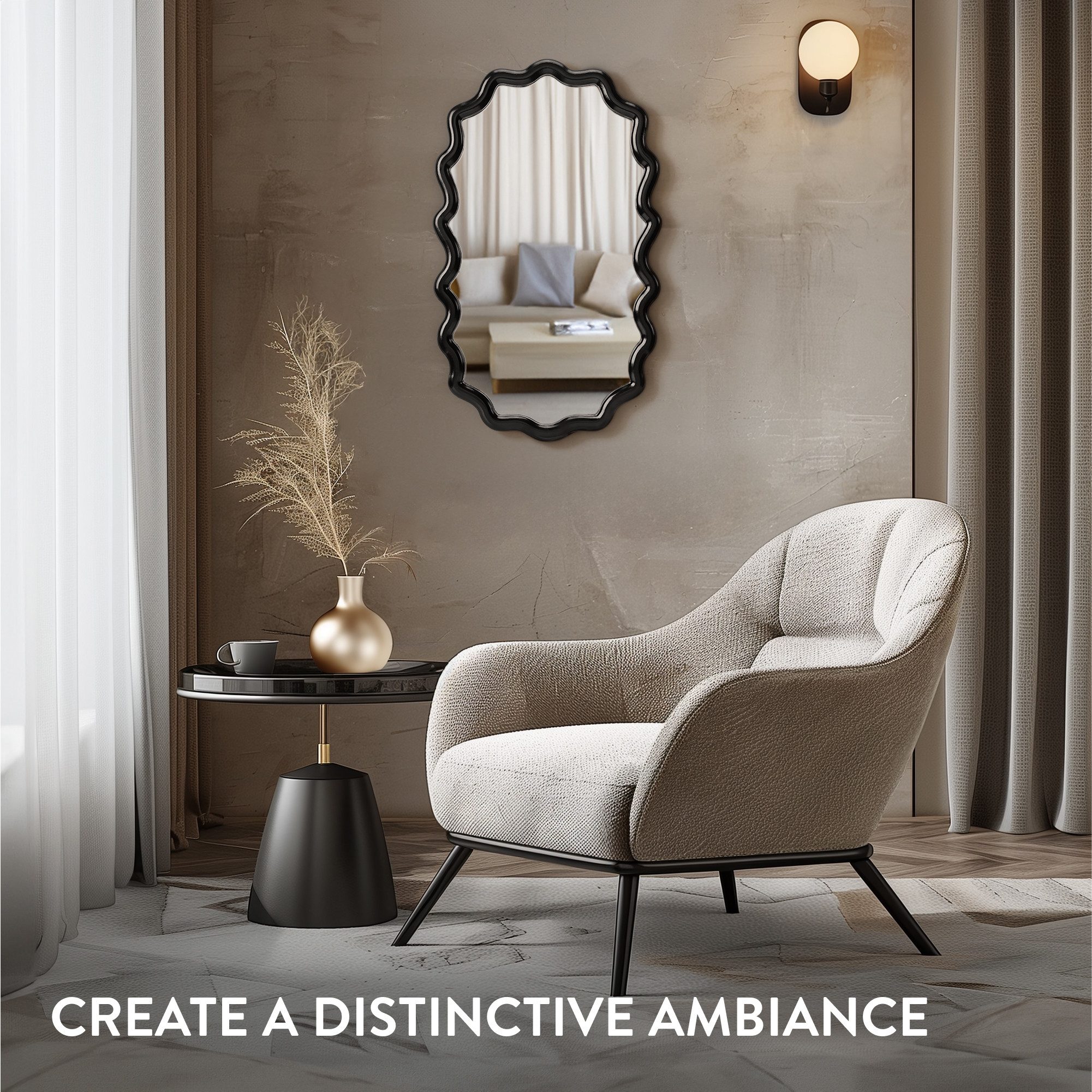 Navaris Wandspiegel Deko Wand Spiegel asymmetrisch günstig online kaufen