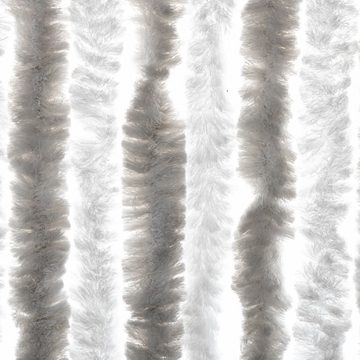 vidaXL Insektenschutz-Vorhang Fliegenvorhang Hellgrau und Weiß 100x220 cm Chenille