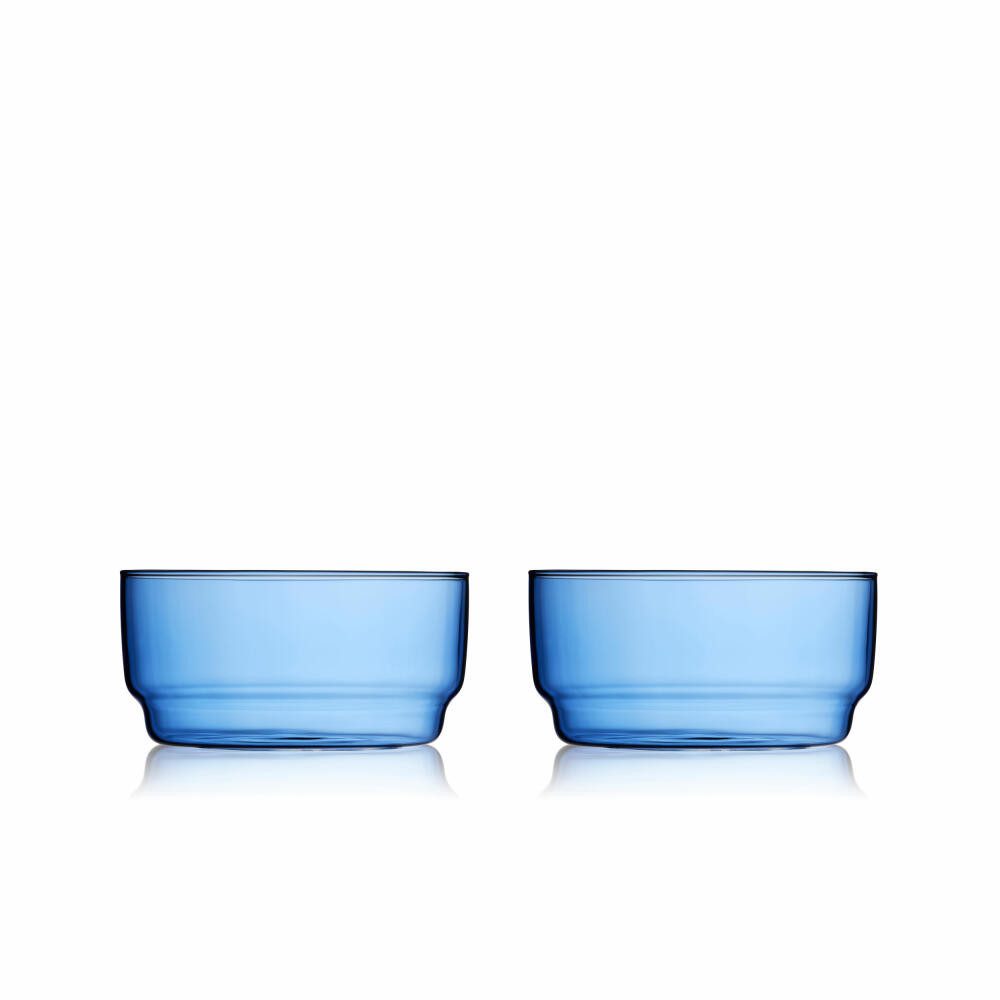 LYNGBY-GLAS Schale Torino 2er Set, Blau, 12 cm, Glas, (2-tlg)