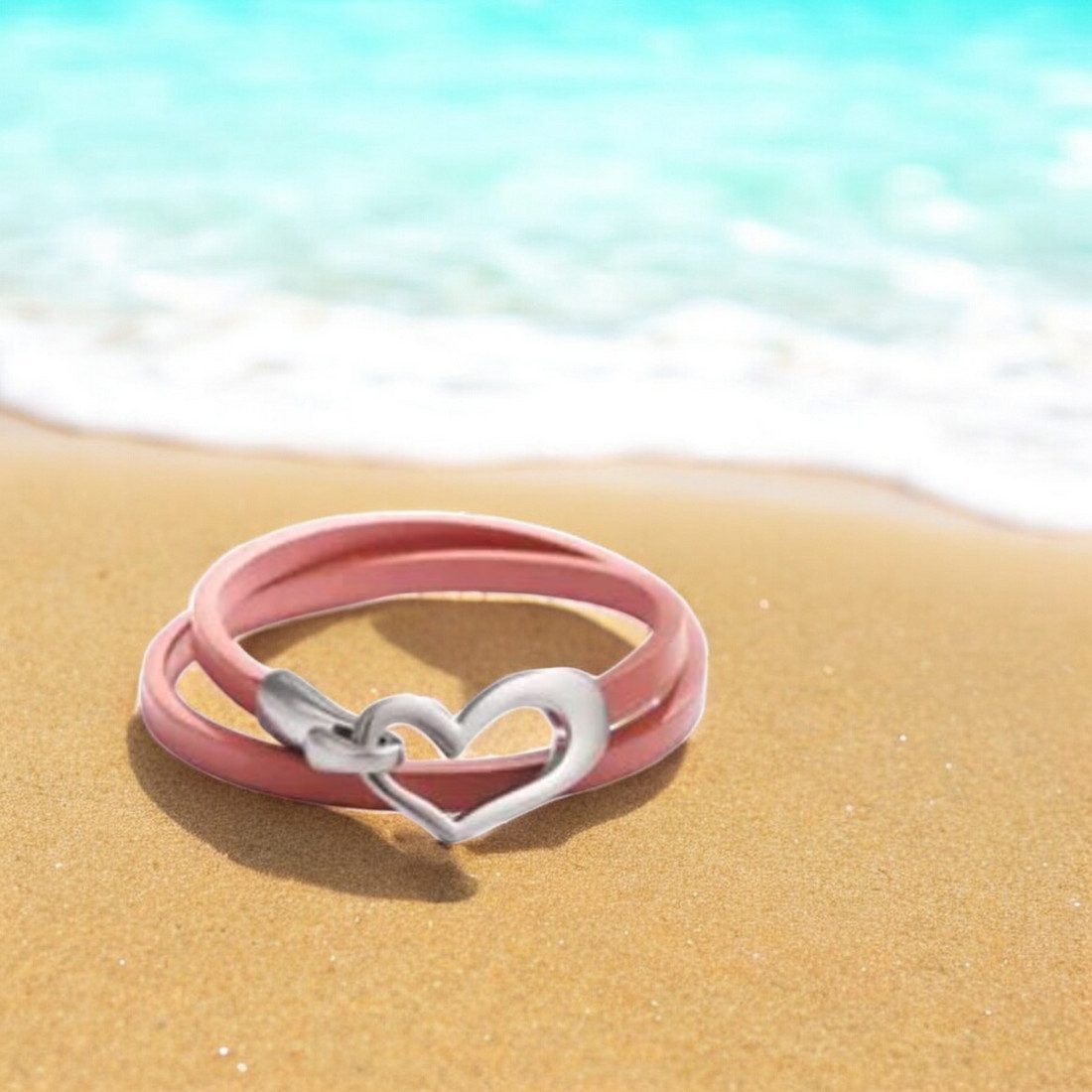 KARMA Wickelarmband Damen Herz PU Leder günstig online kaufen