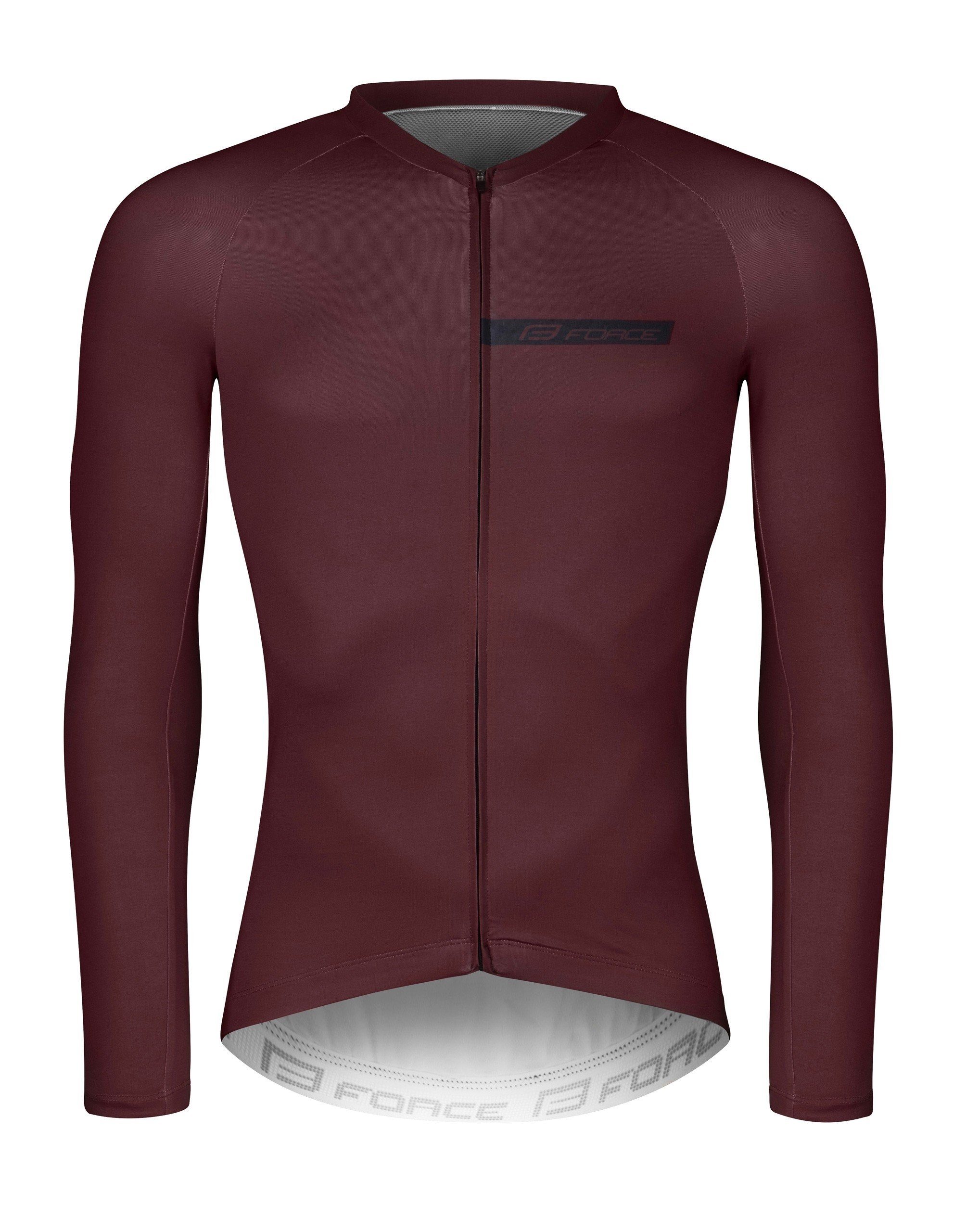 Radtrikot Jersey FORCE CHARM langarm Bordeaux %%%