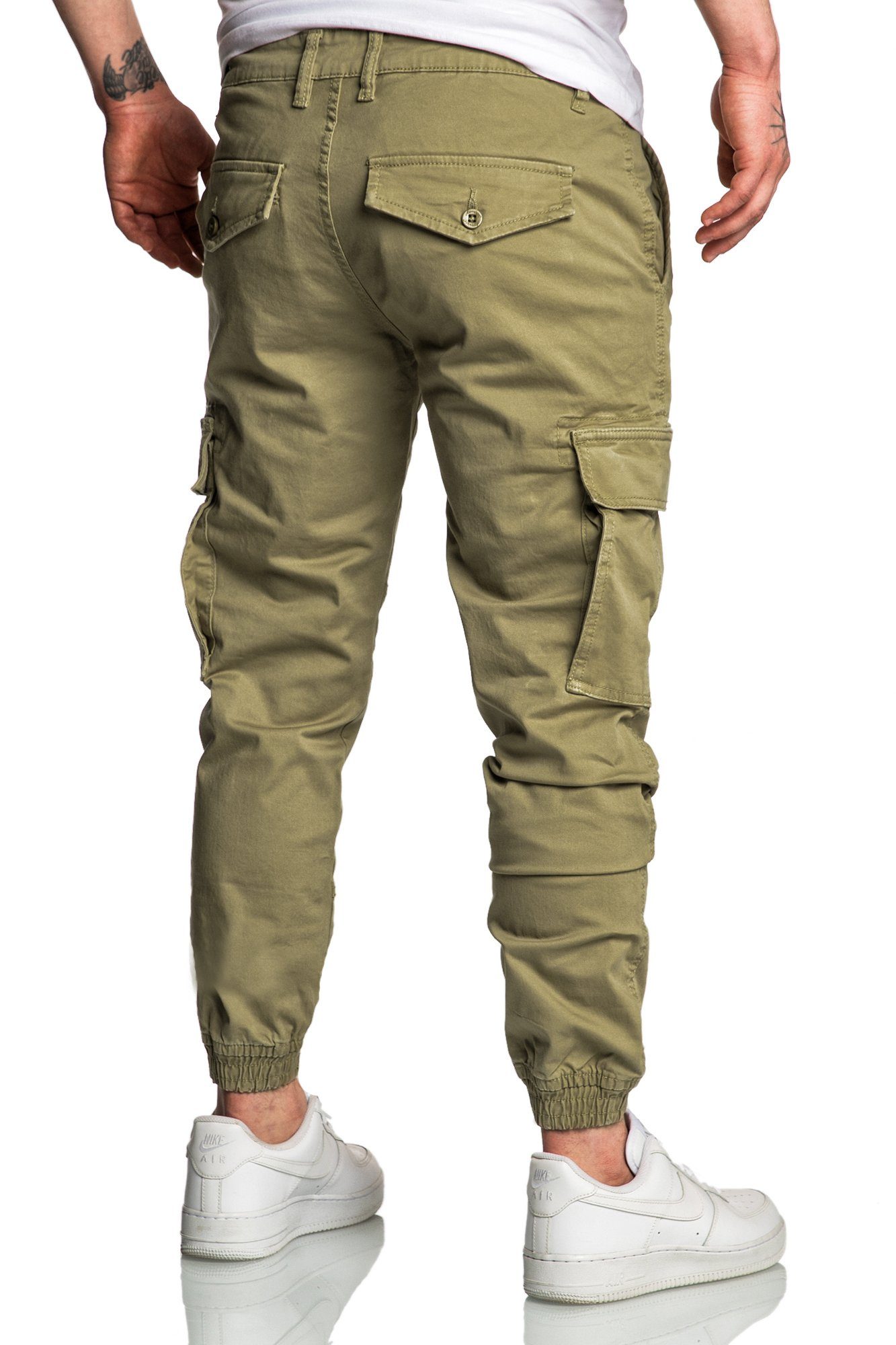Amaci&Sons Chinohose PLANO Cargo Jogger-Chino Herren Cargo Jogger Chino Jeans Hose
