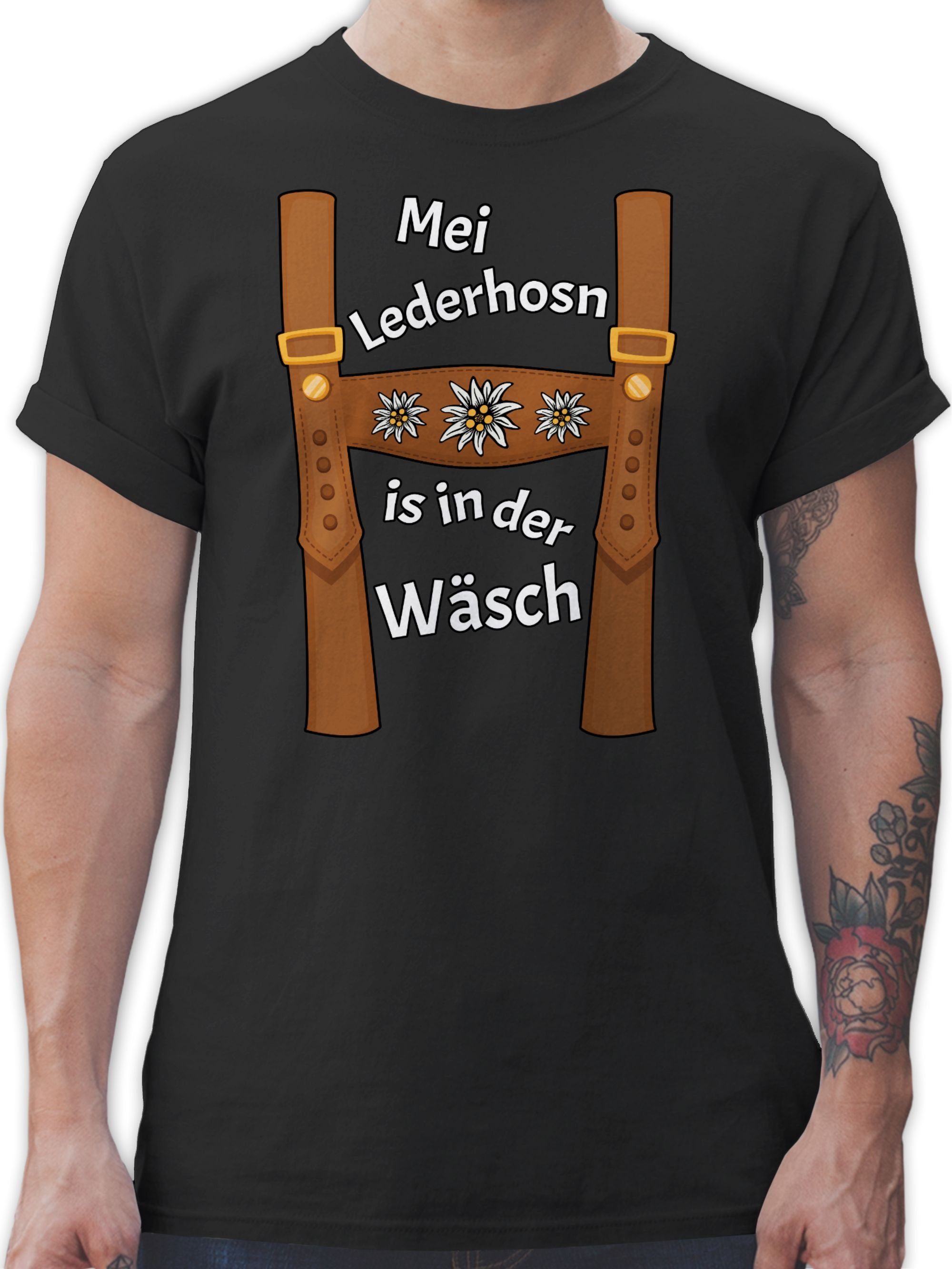 T-Shirt Meine Lederhose ist in der Wäsche - Mei Lederhosn is in da Wäsch