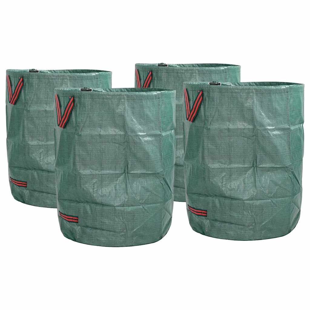 vidaXL Mülleimer Gartenmüllsäcke 4 Stk. 300 l Grün Polypropylen