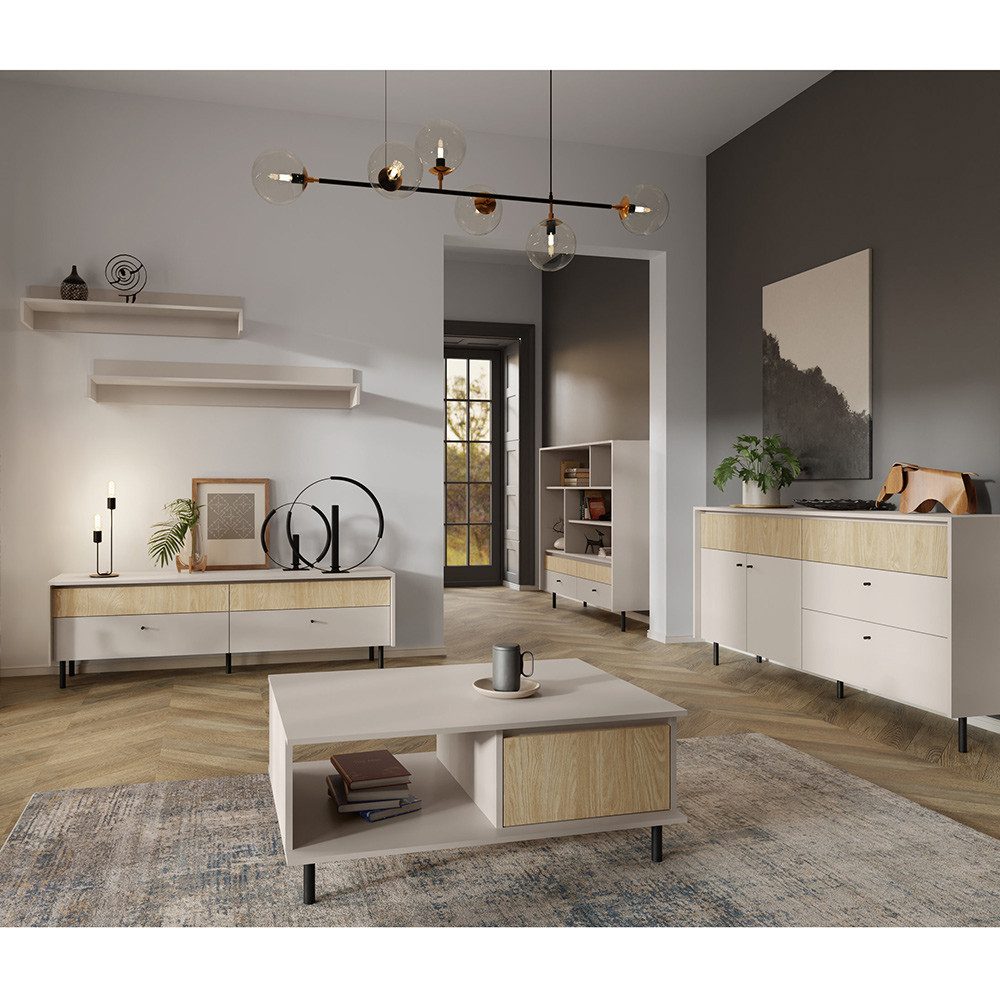 Lomadox Wohnzimmer-Set MENA-133, (Mega-Spar-Set, 6-St., Couchtisch günstig online kaufen