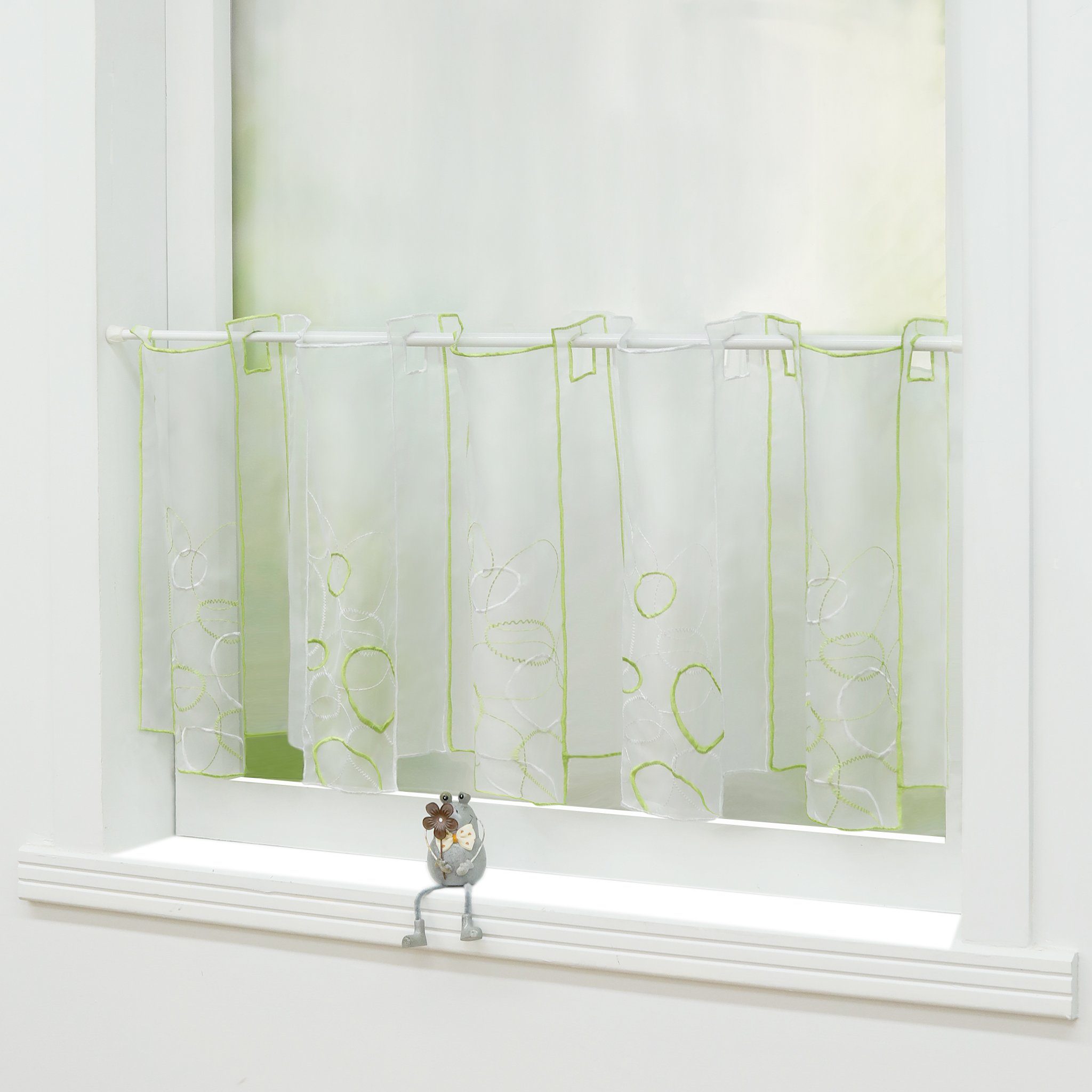 Joyswahl Scheibengardine (1 St), Stangendurchzug, transparent, Stickerei, K günstig online kaufen