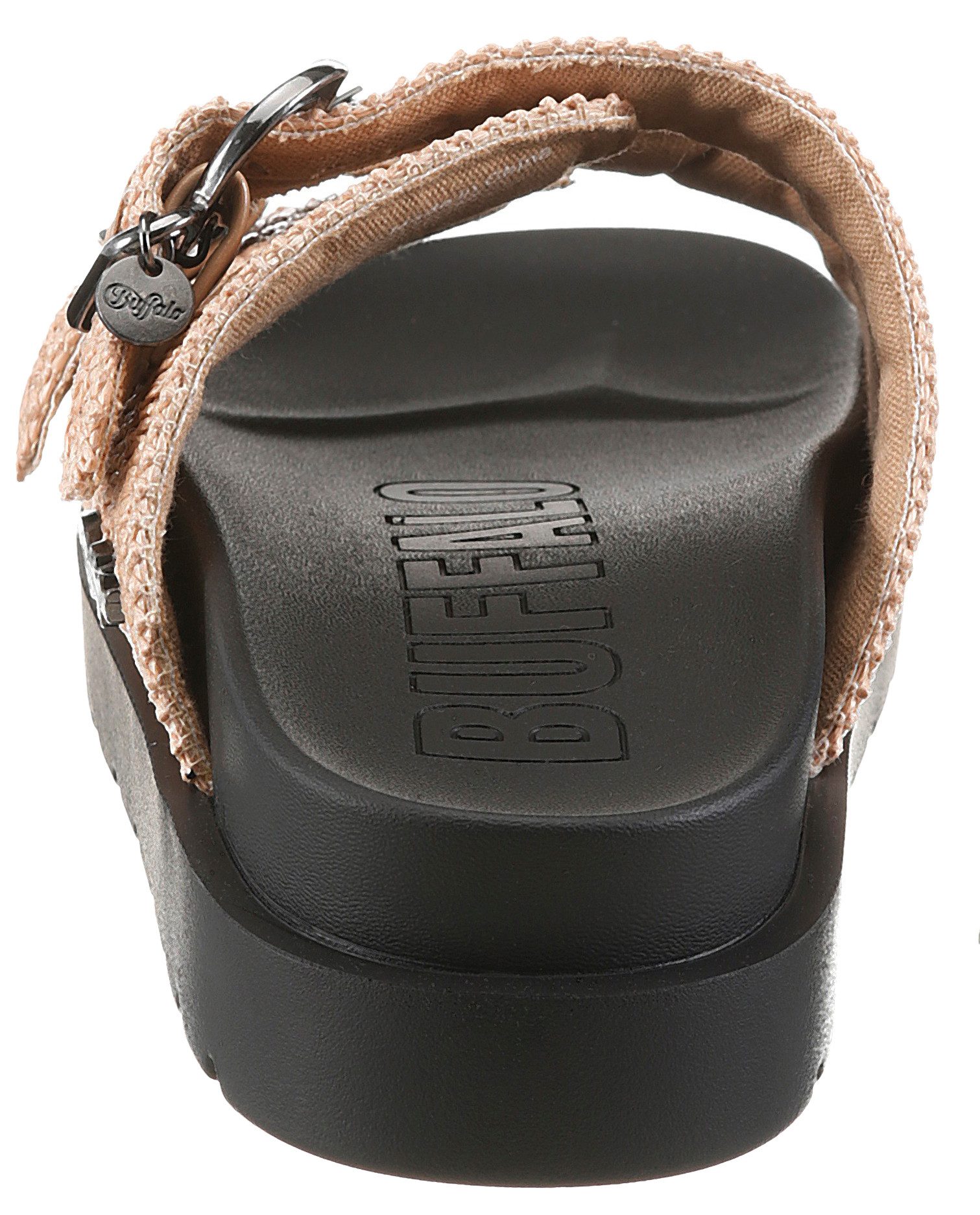 Buffalo Pantolette Sommerschuh, Mules, Strandschuh, Schlupfschuh in Ethno-Optik