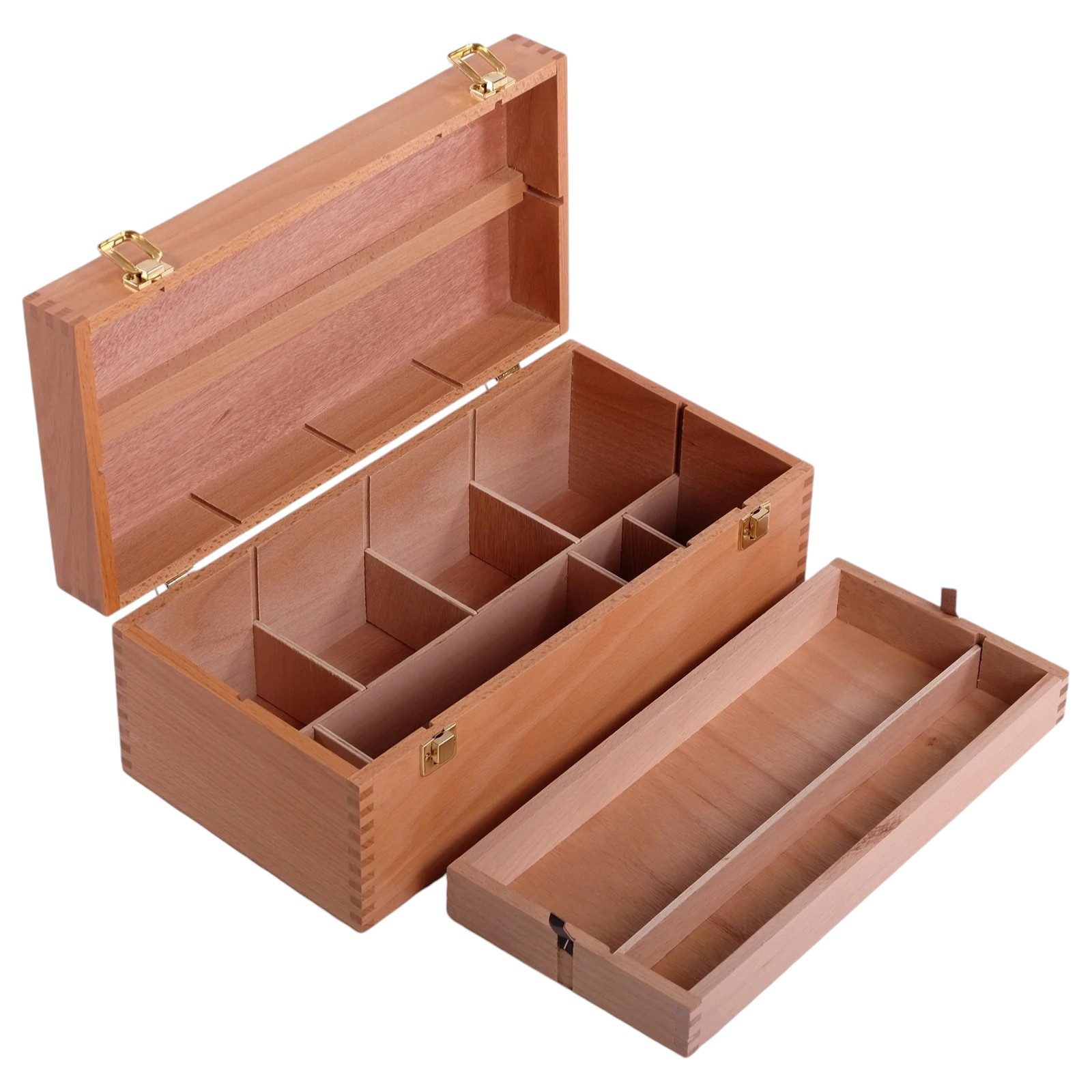 Art Star Aufbewahrungsbox Pinselkasten aus Holz, 40x20x15 cm, Buche, Künstl günstig online kaufen