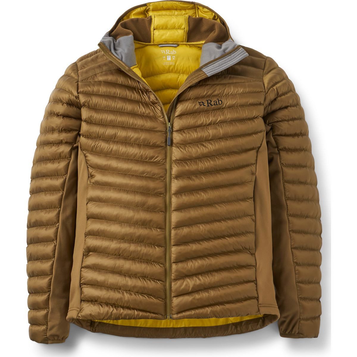 Rab Steppjacke Cirrus Flex Hoody Leichte, packbare, isolierte Jacke mit seitlichen Fleece-Einsätzen