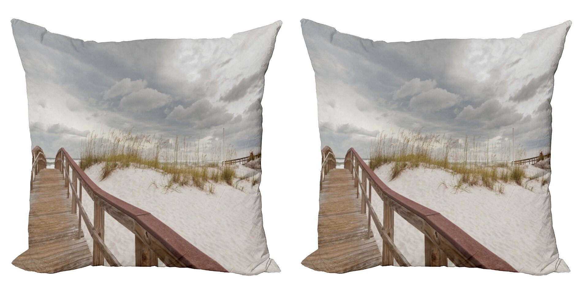 Kissenbezüge Modern Accent Doppelseitiger Digitaldruck, Abakuhaus (2 Stück), Strand Tropical Gulf Island