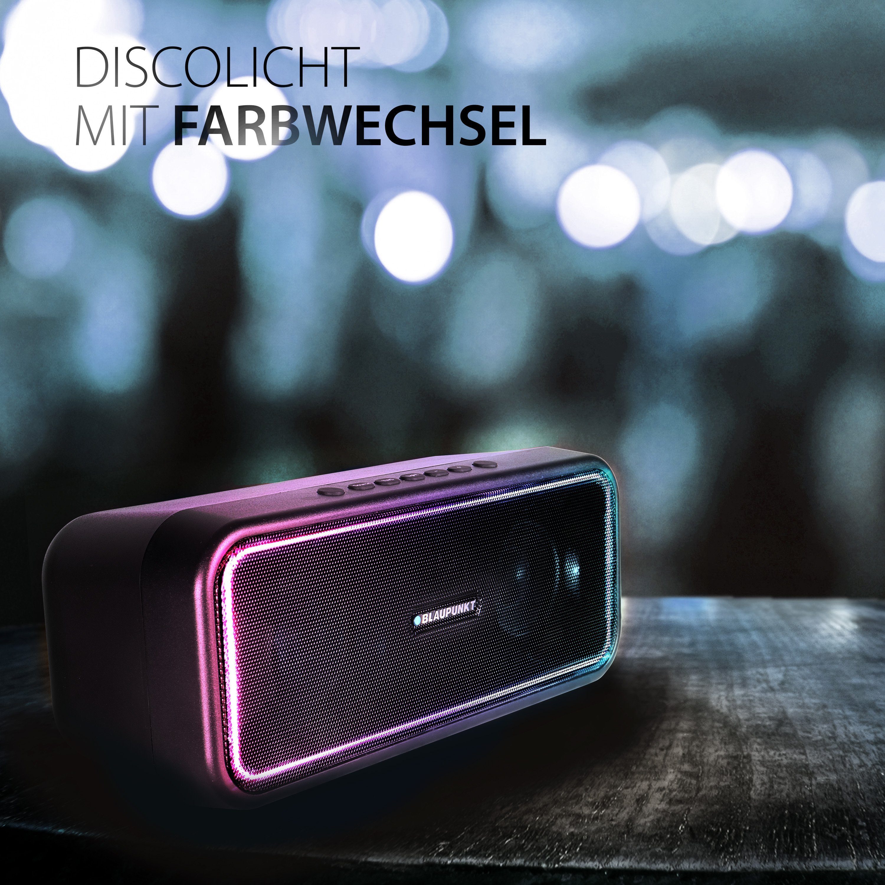Beleuchtung) (Bluetooth, Blaupunkt 200 mehrfarbige W, Bluetooth, PS 30 Party-Lautsprecher
