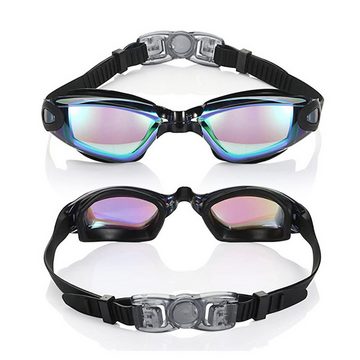 iceagle Schwimmbrille Schwimmbrille, Schwimmbrille für Herren und Damen mit Breiten Gläserm, Anti-Beschlag und UV-Schutz