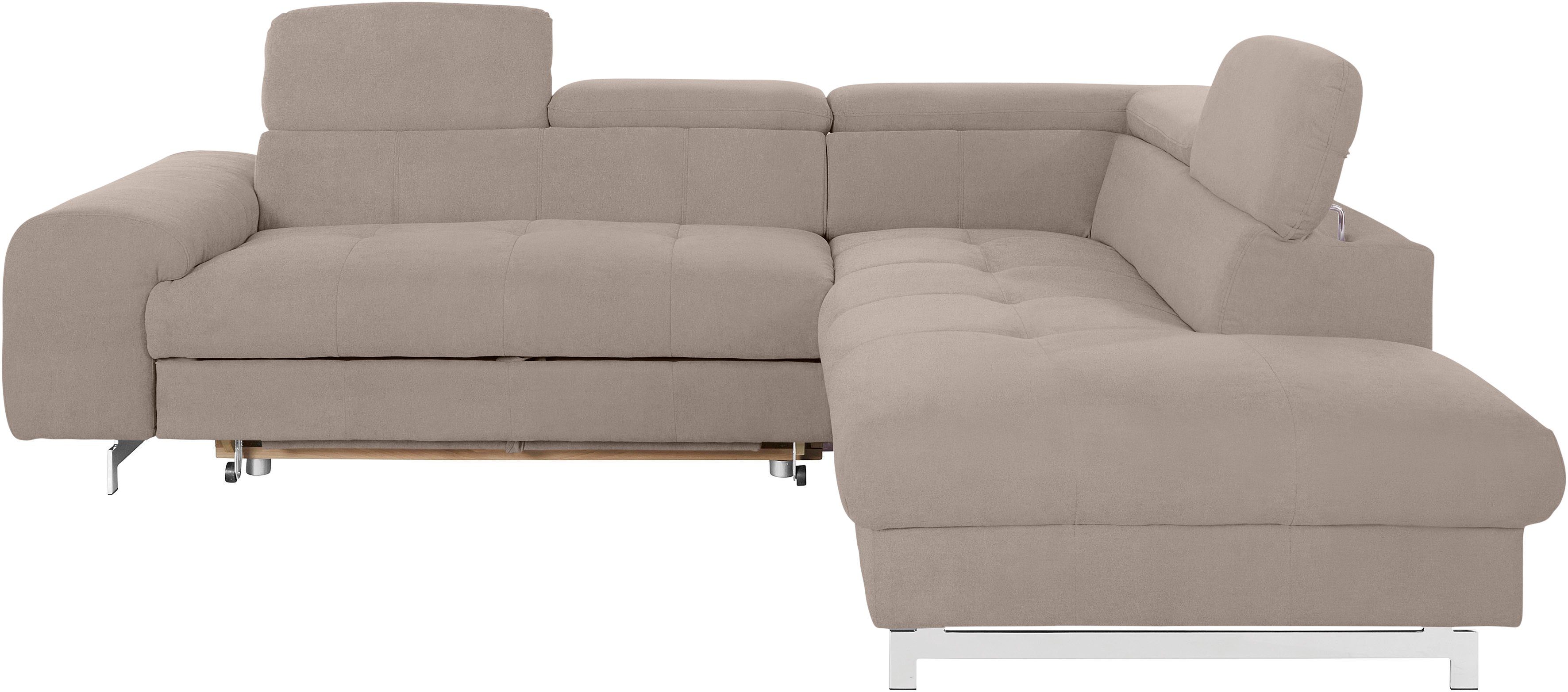 COTTA Ecksofa Chef L-Form, mit Kopfteilverstellung, günstig online kaufen