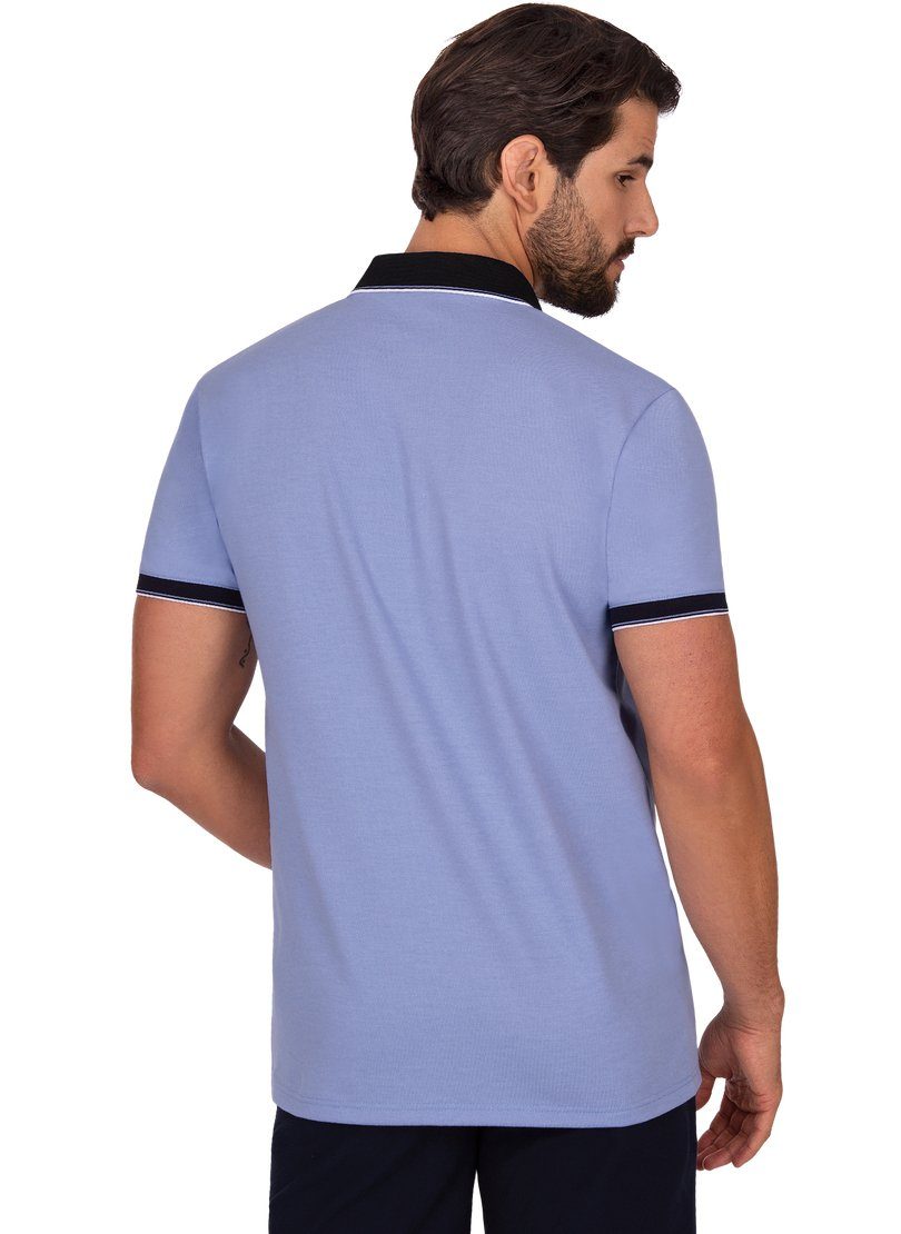 Trigema Poloshirt TRIGEMA Fit lavendel-melange Polohemd Slim