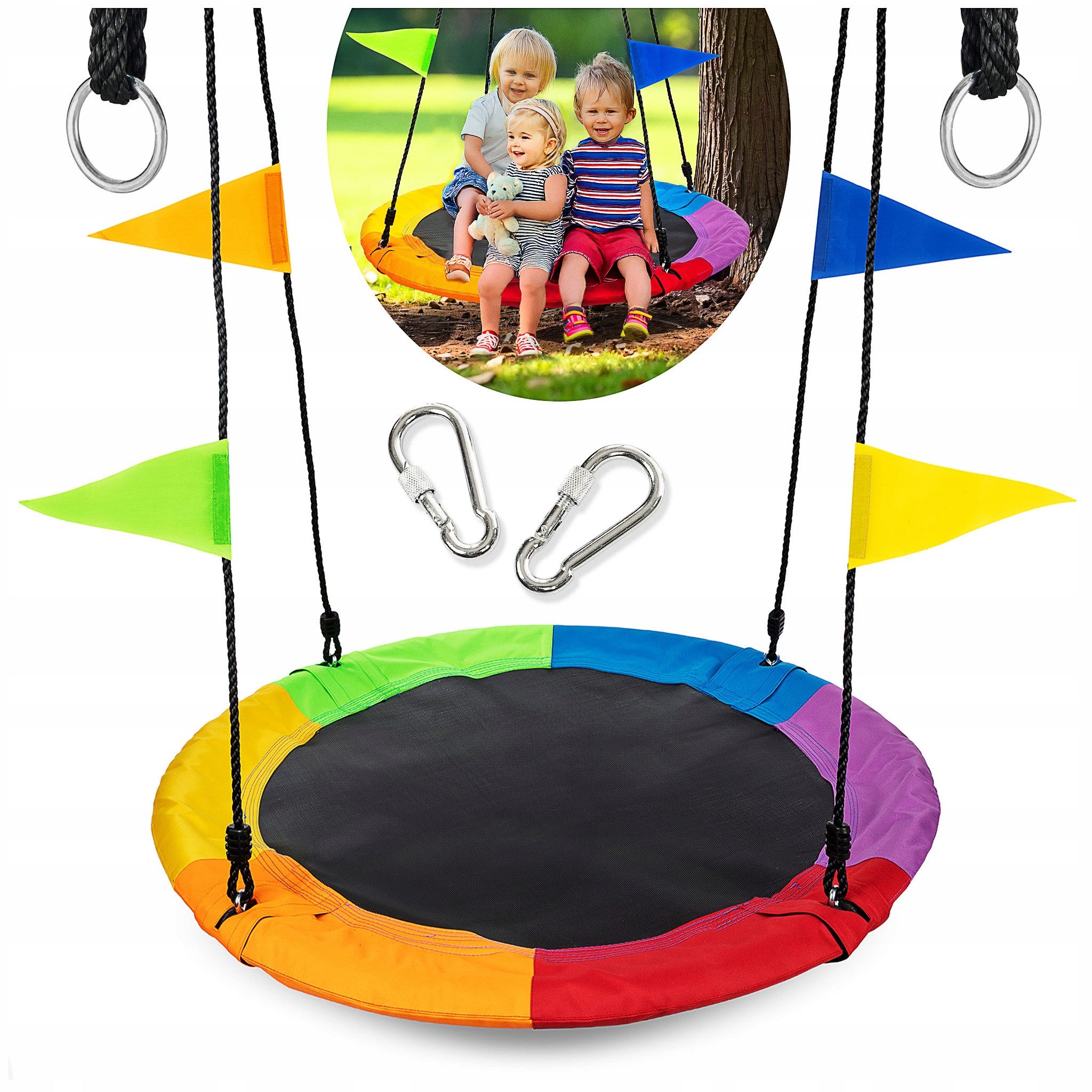 Campela Nestschaukel Nestschaukel 150 kg – wetterfest & höhenverstellbar – für Kinder Garte