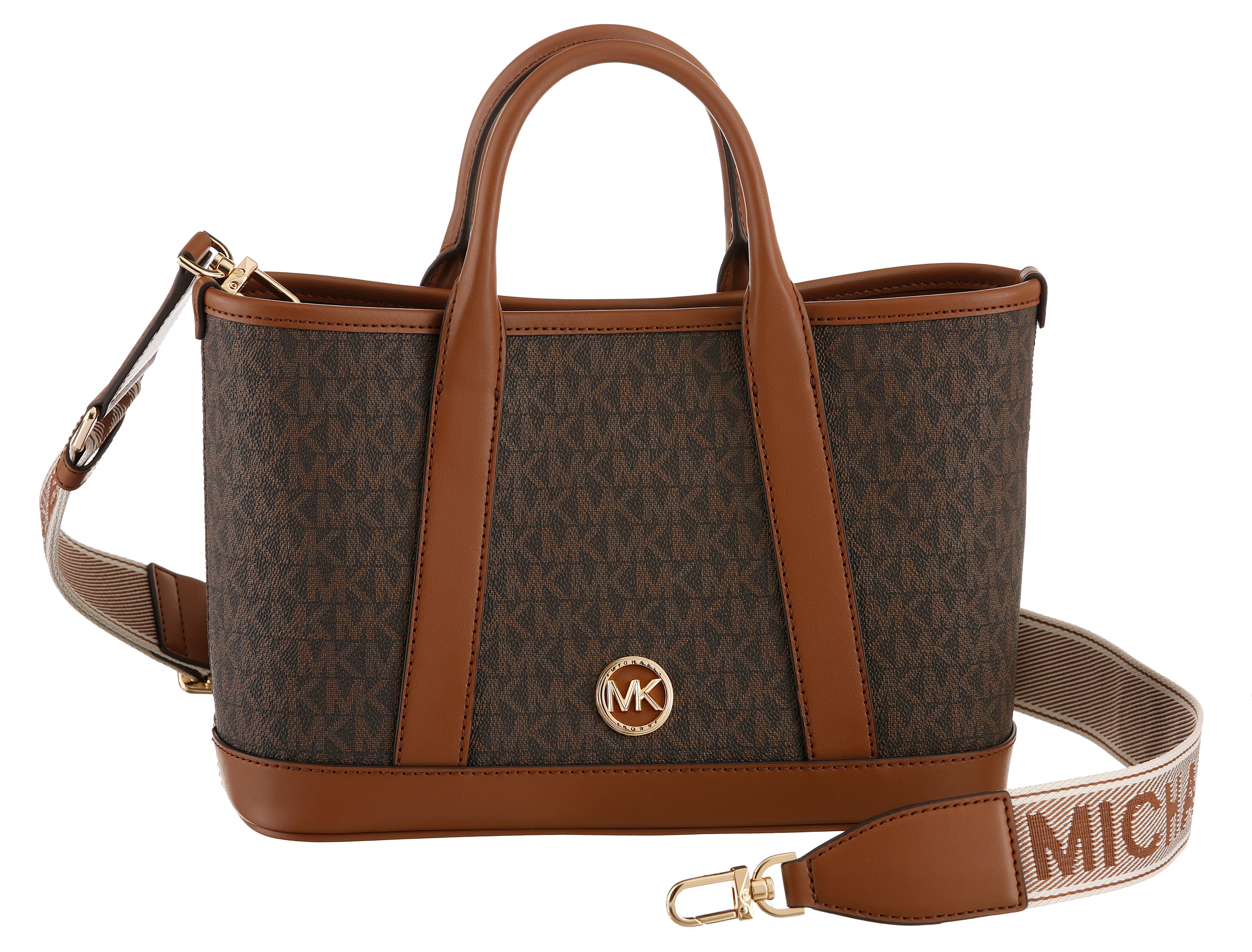 MICHAEL KORS Henkeltasche Luisa SM Satchel, mit All-Over Logoprint