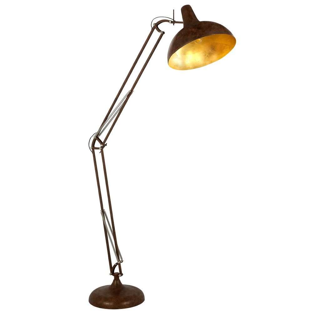etc-shop LED Stehlampe, Lampe FILAMENT Wohn Leuchte RETRO Beleuchtung Leuchtmittel rost inklusive, gold Zimmer Steh im Warmweiß