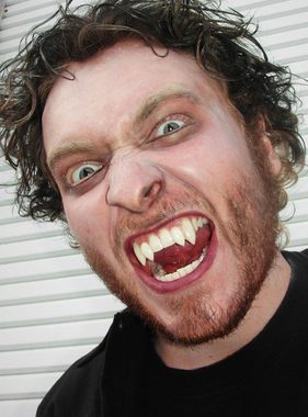 Metamorph Kostüm Werwolf Zähne (4 Stück), Hochwertige Scarecrow Zähne in Hollywood-Qualität