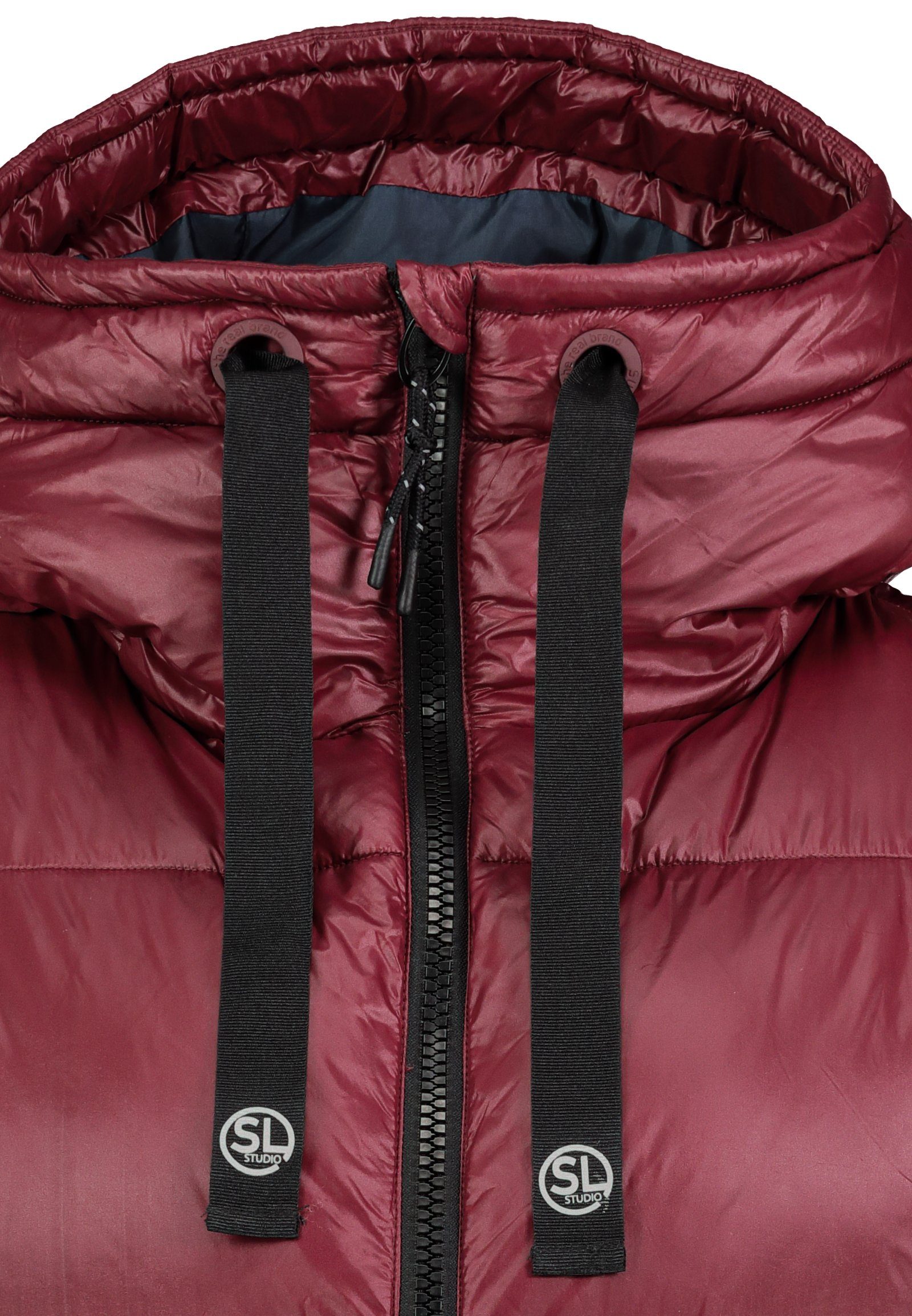 Fresh Made Steppweste Lange Stepp weste Kapuze Übergangs Herbst Frühlings Weste Windbreaker
