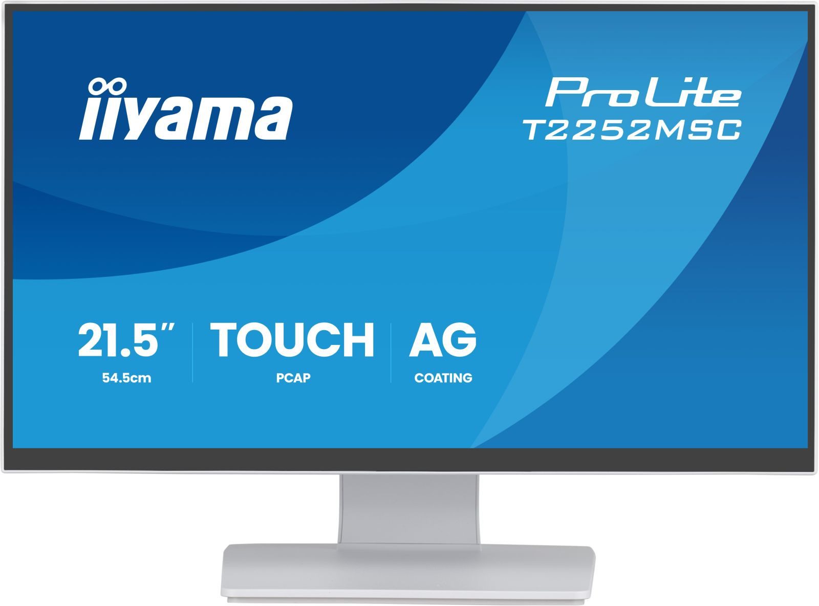 Iiyama T2252MSC-W2AG TFT-Monitor (1920 x 1080 px, Full HD, 5 ms Reaktionszeit, 100 Hz, IPS, Touchscreen, Lautsprecher, HDCP, Kopfhörerbuchse)