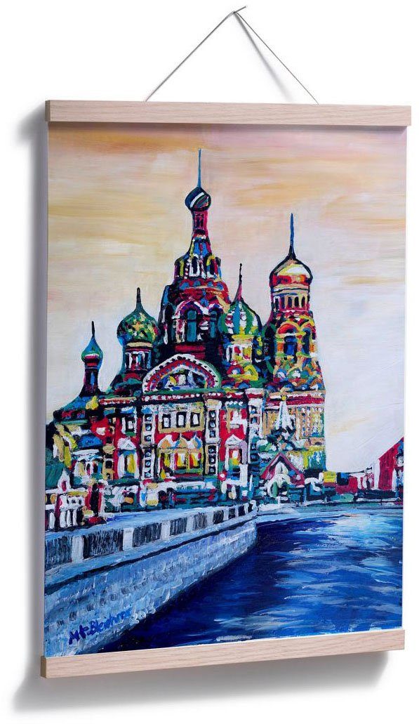 St. (1 Wall-Art Stadt St), van Petersburg, Poster Wandbild, Bild, Gogh Wandposter Poster, Stil