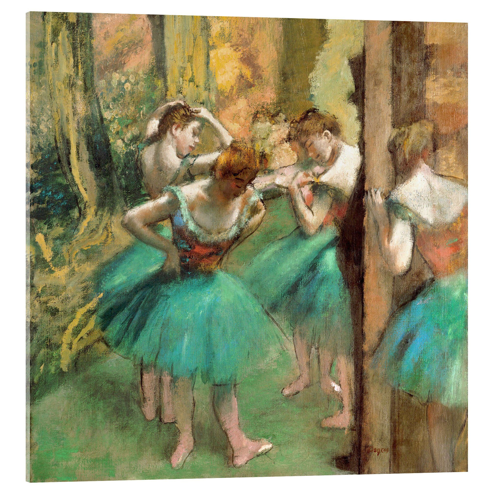 Posterlounge Wandbild Tänzerinnen in Rosa und Grün, Edgar Degas, erhältlich als Poster, Leinwandbild, Wandsticker oder Acrylglasbild