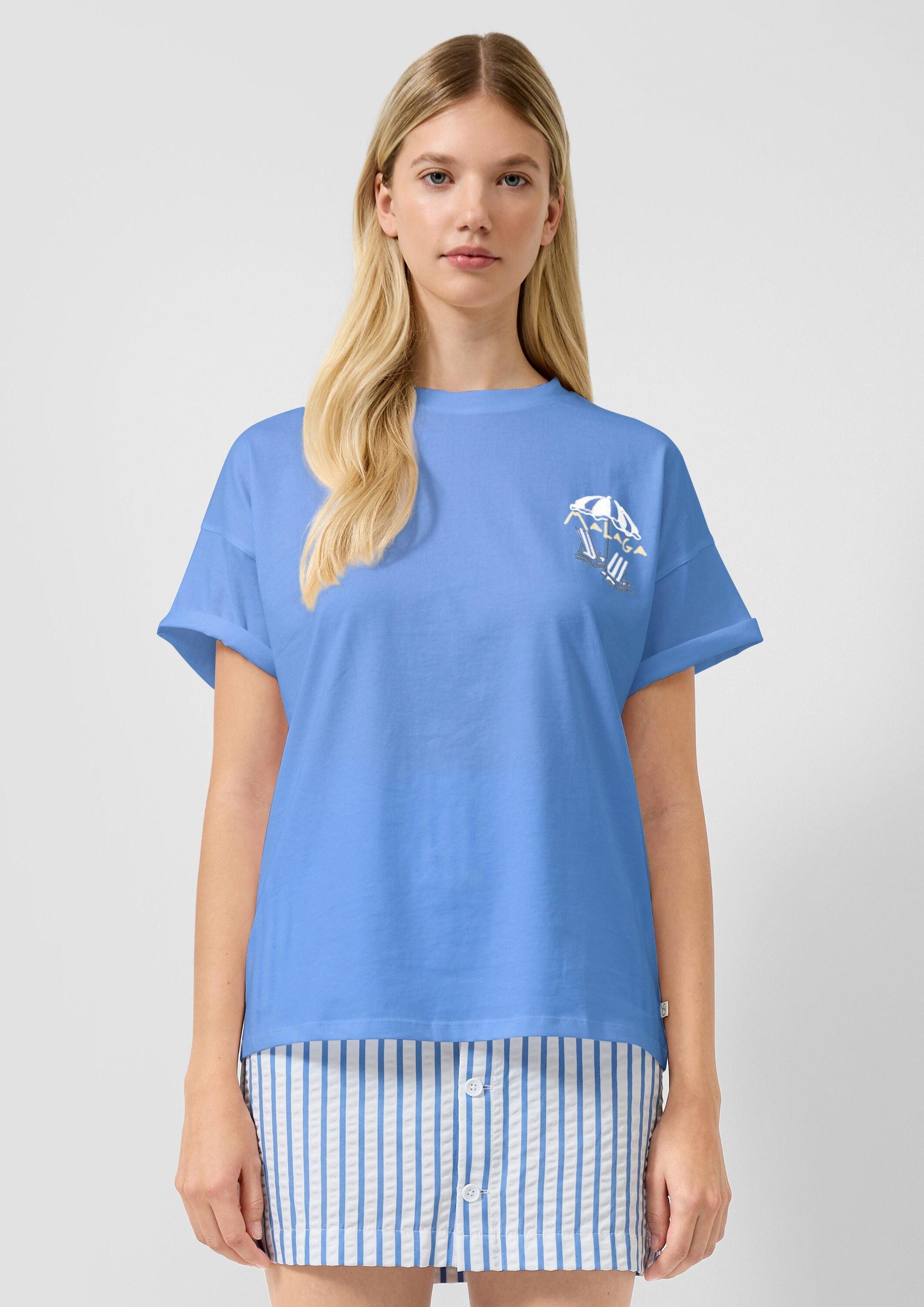 QS Kurzarmshirt T-Shirt Oversize-Shirt mit Rückenprint