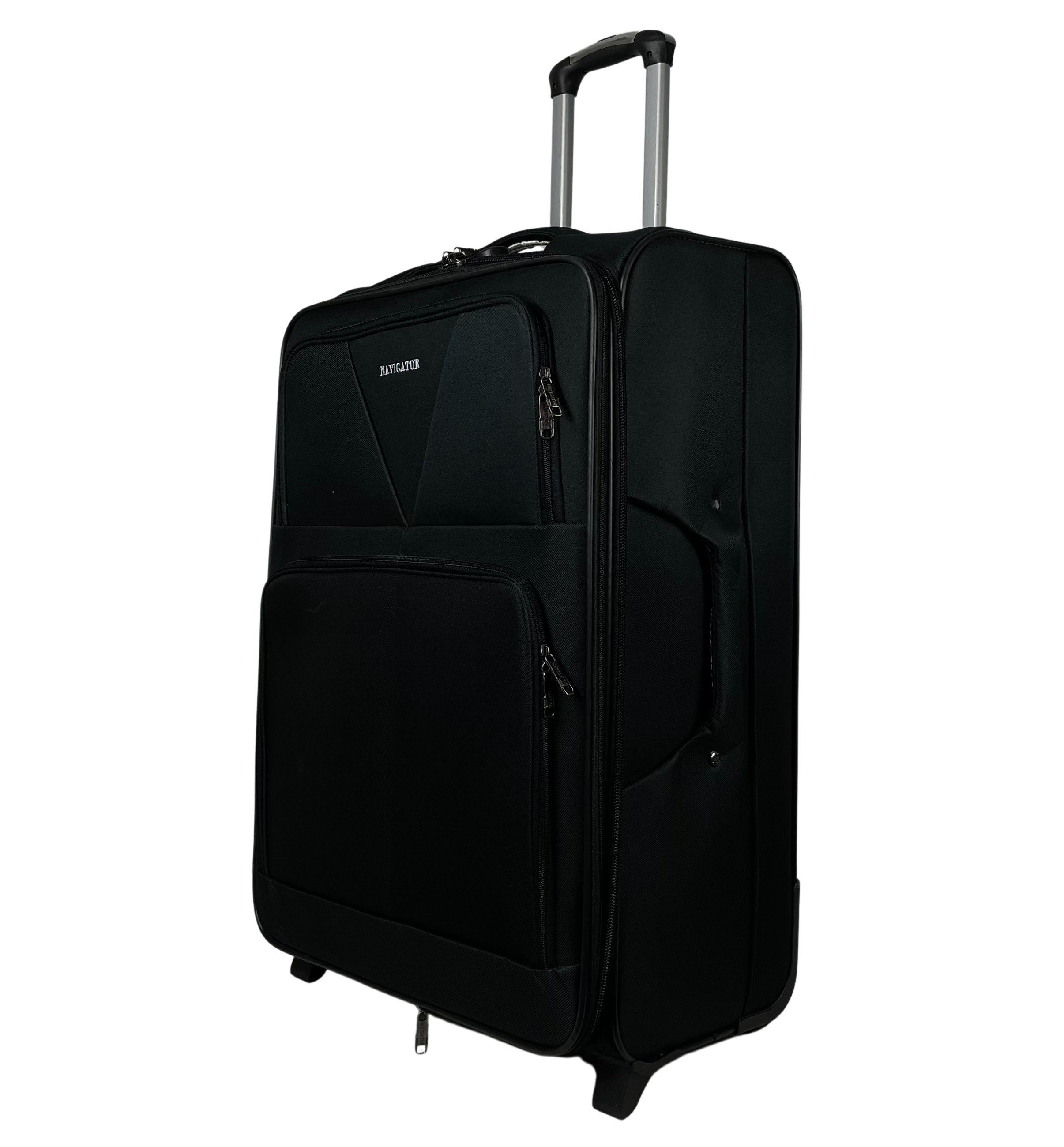 MTB Koffer Koffer Stoffkoffer erweiterbar Reisekoffer (M/L/XL/XXL oder 4er Set) Schwarz