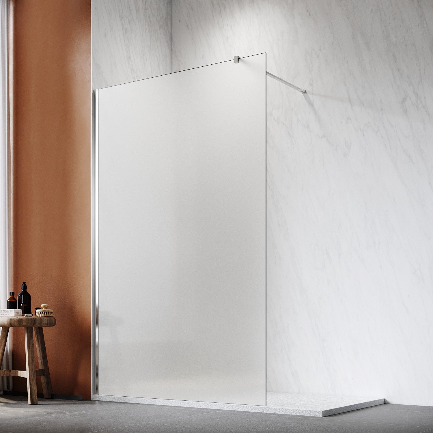 SONNI Walk-in-Dusche Walk-In Dusche,Vollsatiniert/ Teilsatiniert Glas,80-14 günstig online kaufen