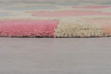 Läufer Rosella, FLAIR RUGS, rechteckig, Höhe: 10 mm, 100% Wolle, mehrfarbig, Ornamente, mit Hoch-Tief-Effekt, Teppichläufer