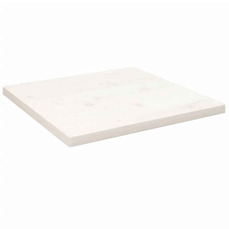 vidaXL Tischplatte Tischplatte Weiß 50x50x2,5 cm Massivholz Kiefer Quadratisch (1 St)