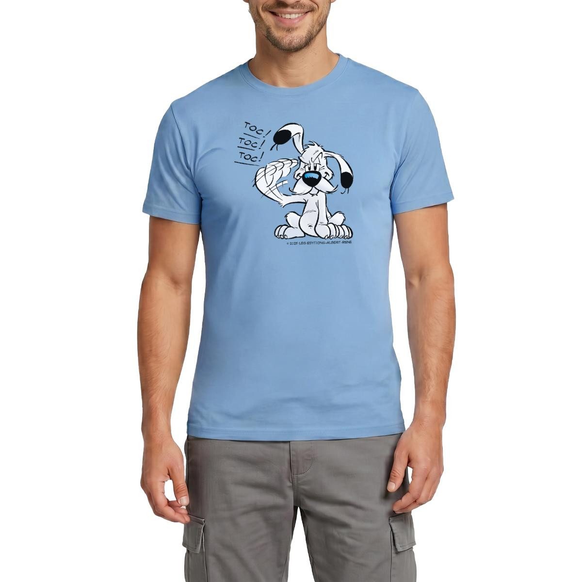 Spreadshirt T-Shirt Asterix & Obelix Idefix Klopft Toc Toc Toc Männer T-Shirt (1-tlg)