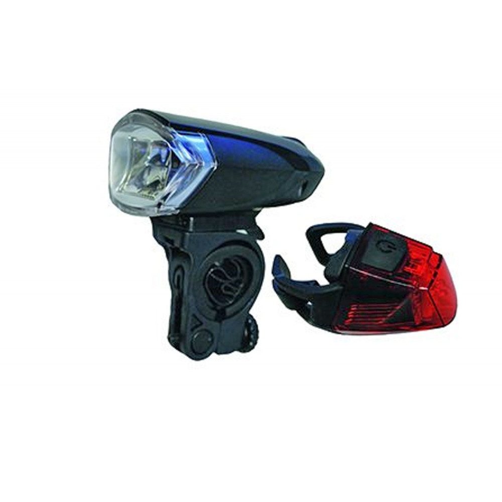 MATRIX Fahrradbeleuchtung BLS 310 LED Fahrradbeleuchtung Set mit Scheinwerfer und Rücklicht