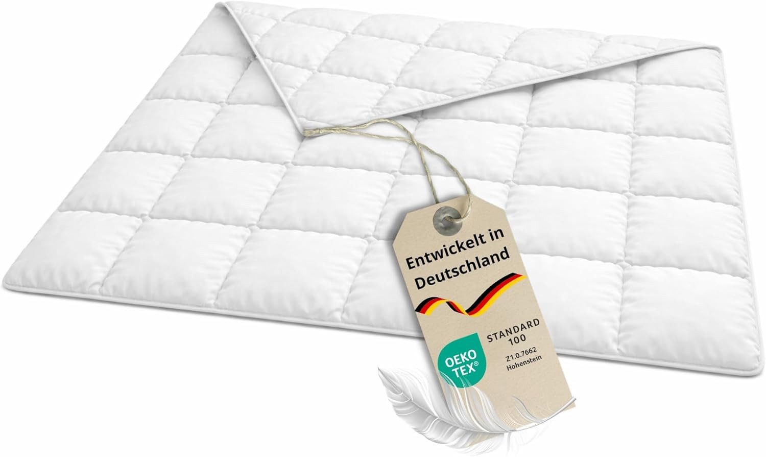 Bodyprotect Daunenbettdecke, Füllung: 70% Daunen & 30% Federn, Bezug: 100% Baumwolle, Gänsedaunen ohne Lebendrupf, ein Naturprodukt produziert in der EU