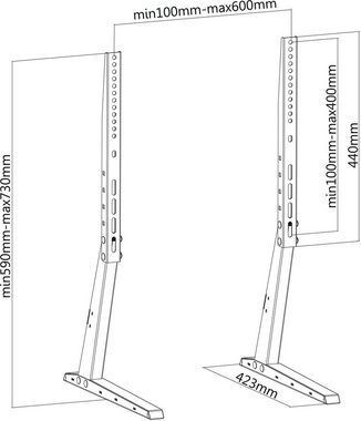 my wall HP36L TV-Standfuß, (bis 70 Zoll, Packung, 1-teilig, Universal Standfuß für Flachbildschirme)