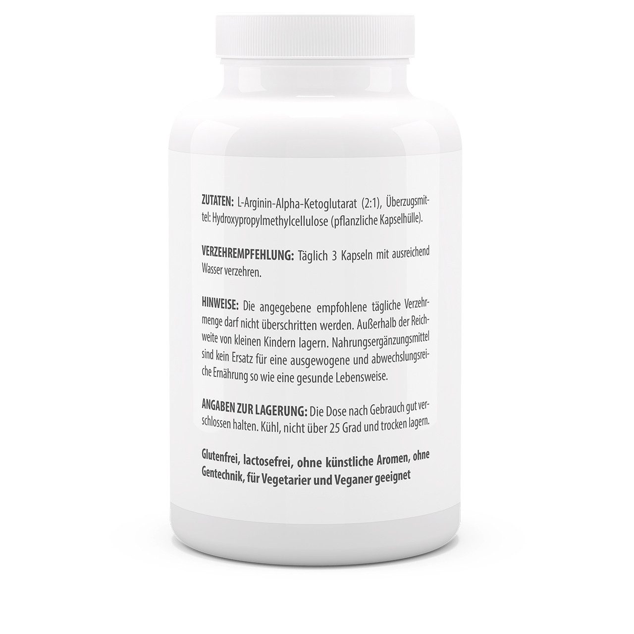 vitaworld AAKG - L-Arginin-Alpha-Ketoglutarat - im idealen Verhältnis von 2:1 Kapseln, 120 St., 148.6 g