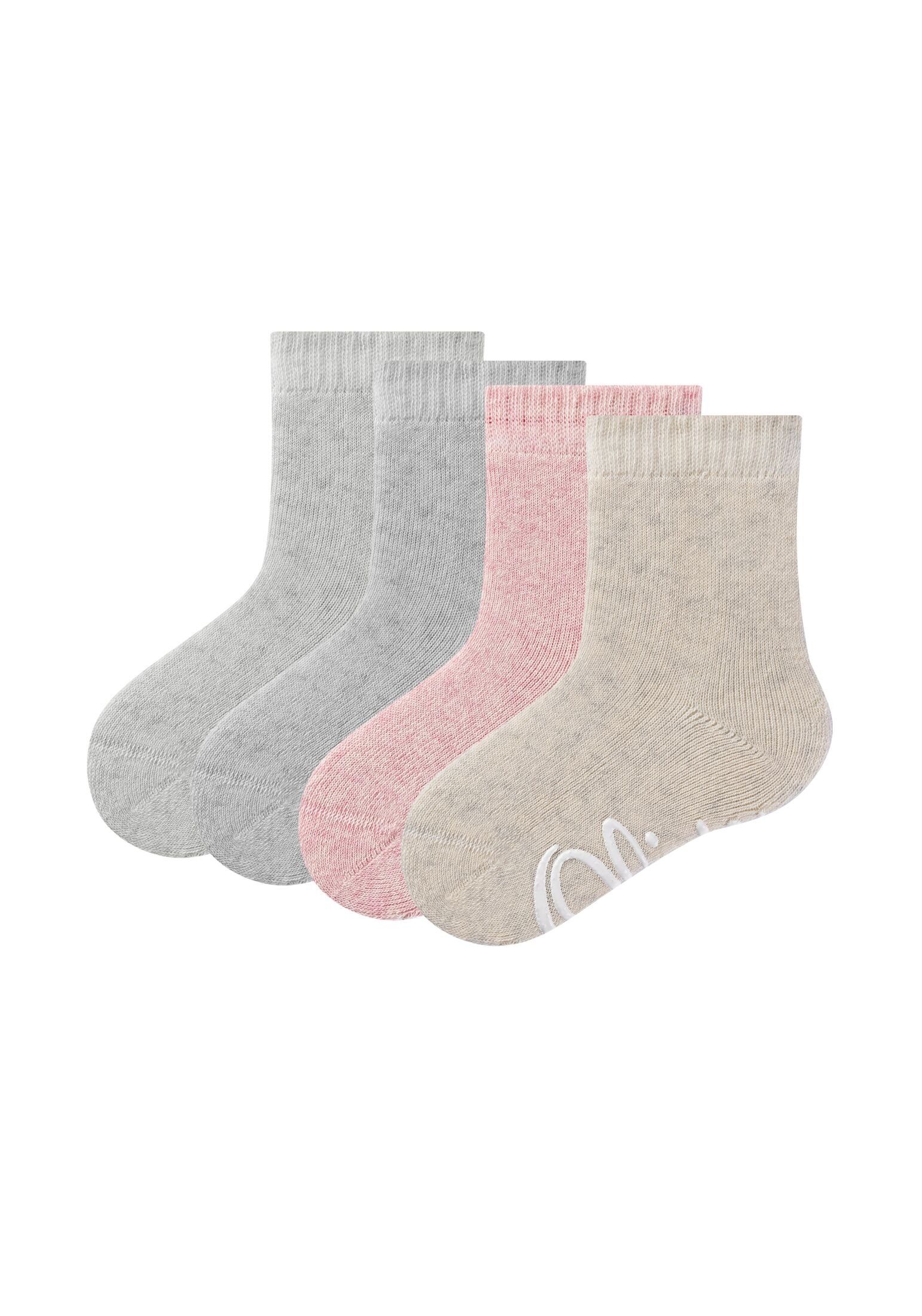 s.Oliver melange Socken 4er Socken rosé Pack