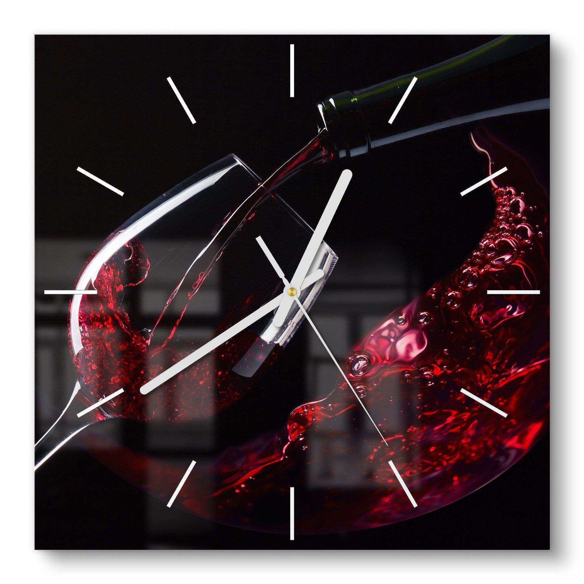 DEQORI Wanduhr 'Tanz der Tropfen' (Glas günstig online kaufen