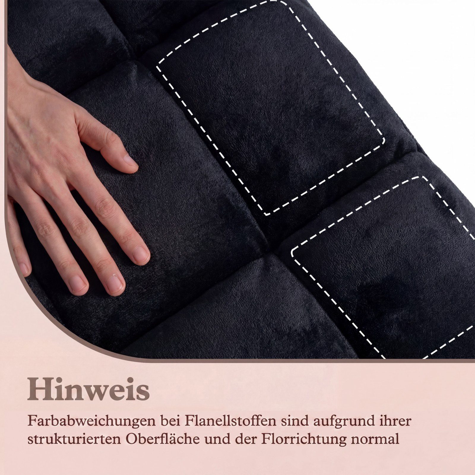 COSTWAY Relaxsessel Bodenstuhl mit verstellbarer Rückenlehne, faltbar gepolstert – Bild 5 von 5