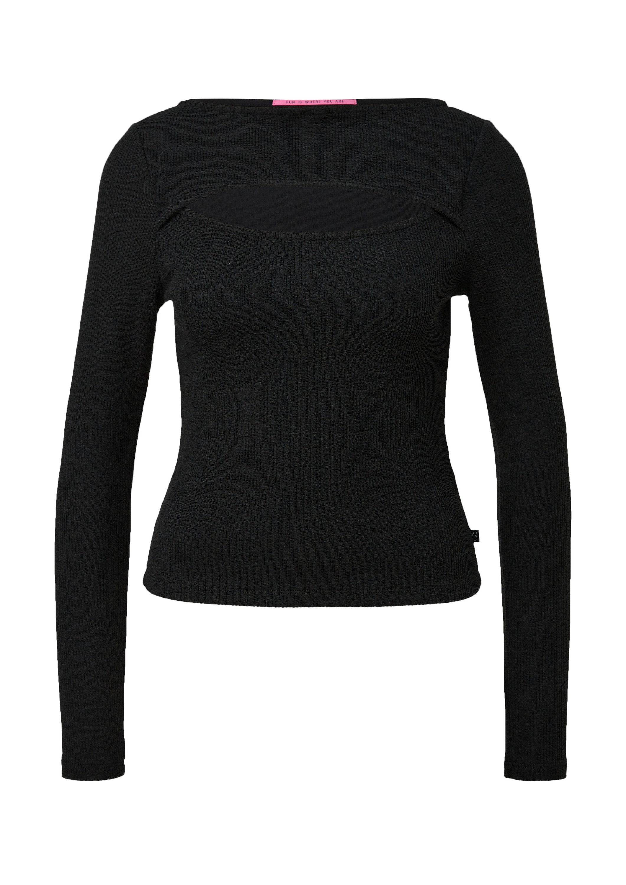 QS Langarmshirt T-Shirt Langarmshirt mit Cut-Out günstig online kaufen